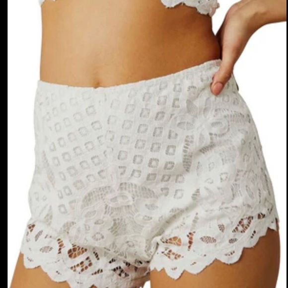 NWT Free People Adella Lace Crochet Boy Shorts MSRP $58 - Picture 6 of 10